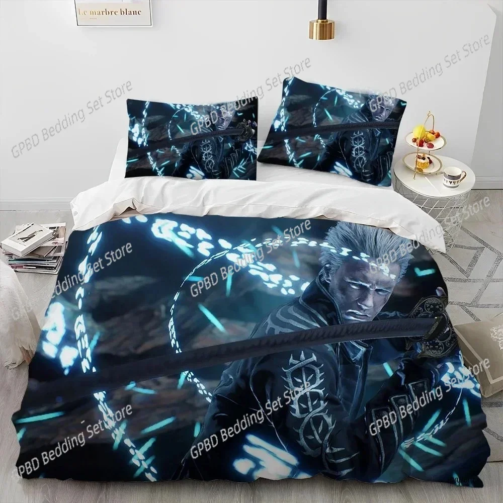 

D-Devil May Cry DMC Game Gamer 3D NEW Duvet Cover Pillowcase Bedding Set Adult Boy Girl Bedroom Decoration Single Double Large