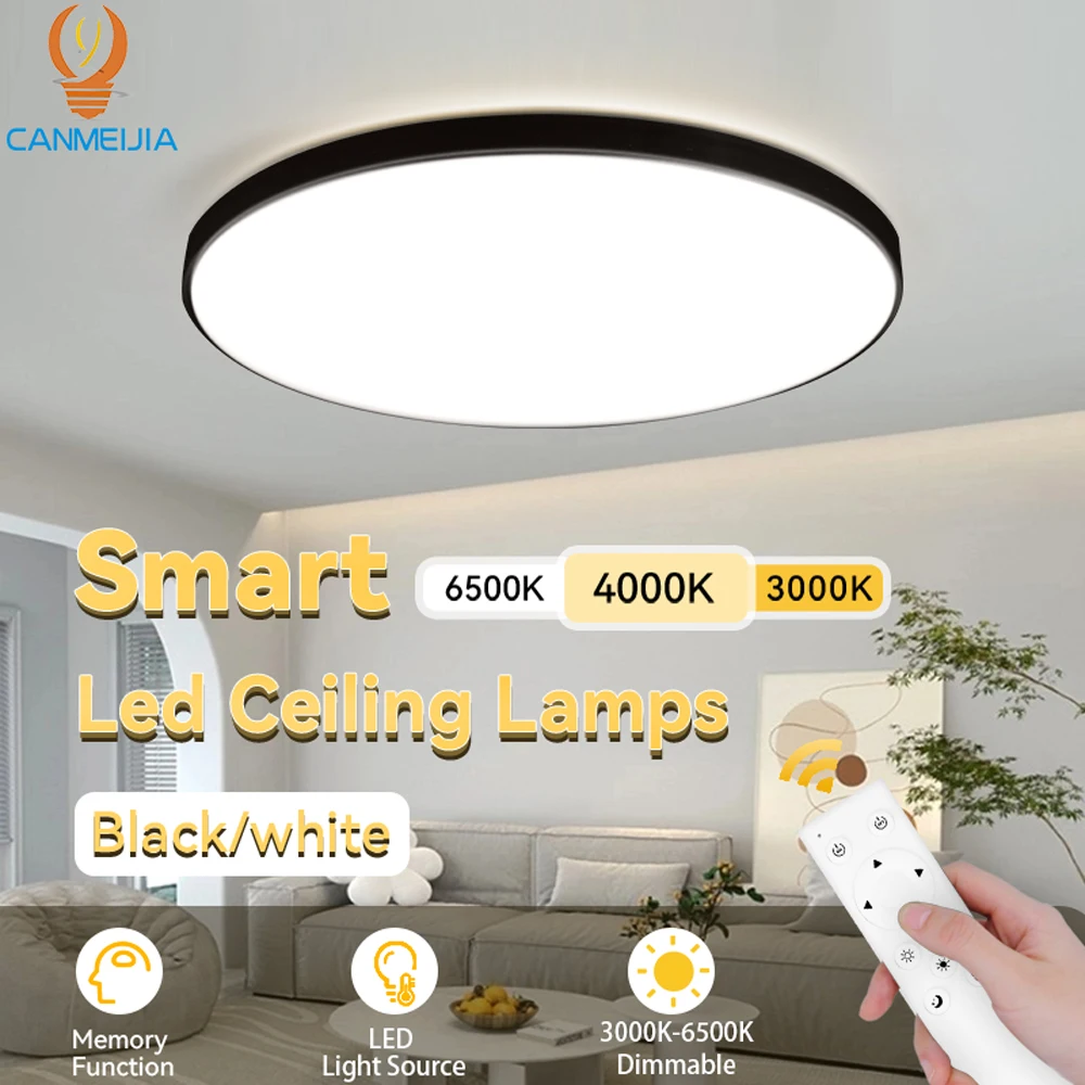 Led Ceiling Light Bathroom Circle Chandelier kitchen Panel Fixtures Room For Home Aisle Lighting Remote Control LED Ceiling Lamp