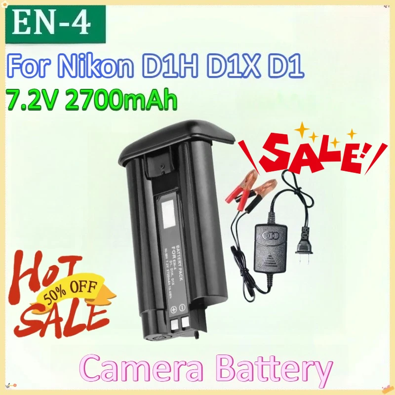 

New EN-4 7.2V 2700mAh Rechargeable Battery EN4 for Nikon D1H D1X D1 Integrated Machine Digital Camera Batteries High Capacity