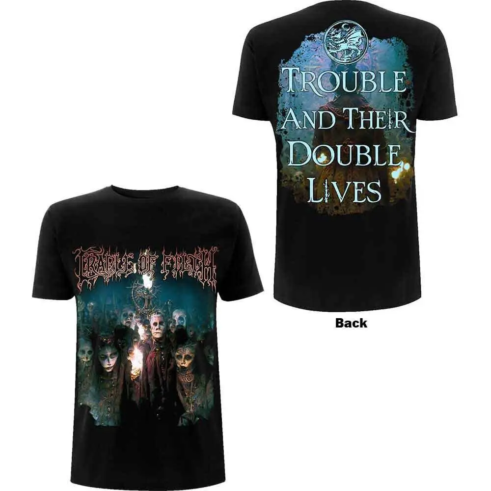 Cradle Of Filth Trouble  Their Double Lives T-Shirt Black New