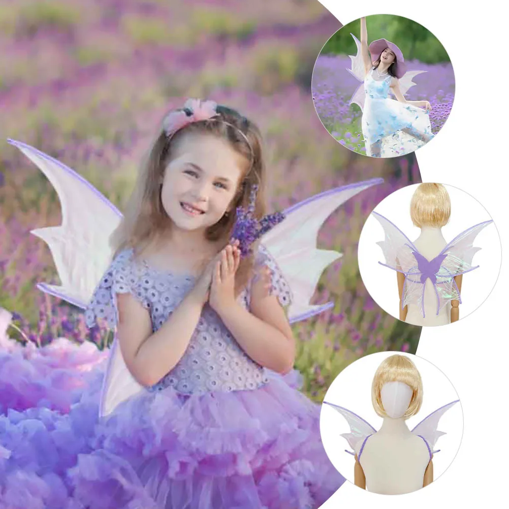 دعامة أزياء جناح الجنية للفتيات والأطفال لوازم حفلات الهالوين وأعياد الميلاد وحفلات التنكرية والعطلات