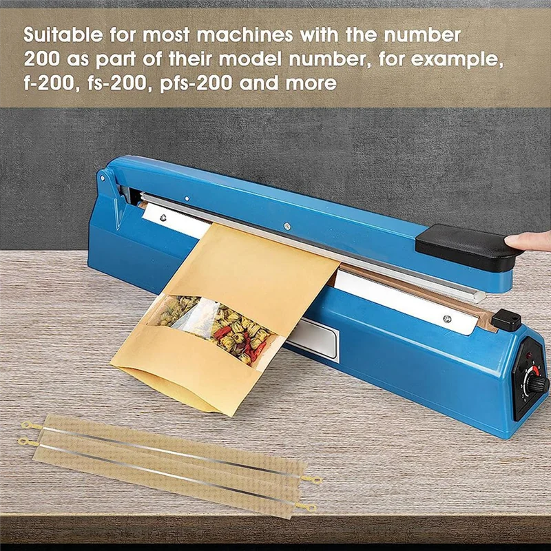 RISE 10 ชิ้น Impulse Sealer เปลี่ยนชิ้นส่วน 8 นิ้วความร้อนซีลแถบเปลี่ยนองค์ประกอบ Grip Impulse Sealer องค์ประกอบความร้อน