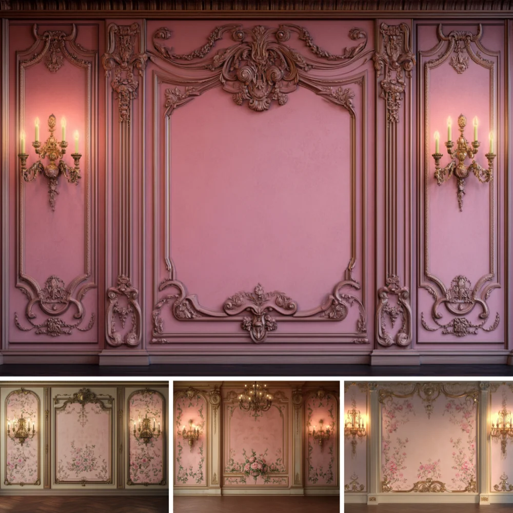 Vintage Palace Backdrop Living Room Frame Modern Castle Photographic Background Baby Photozone Photocall Poster Wedding Birthday