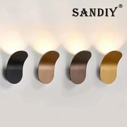 SANDIY Creative Wall Lamp Night Light For Bedside Bedroom Corridor Contracted Style Indoor Decoration Background Wall Lighting