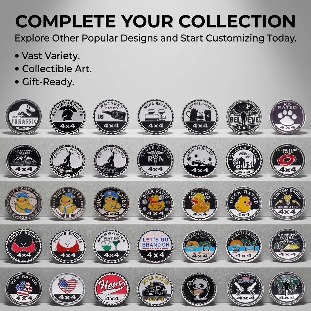 3D Aluminum 4X4 Rated Emblem Badge Sticker Universal Car Body Rear Trunk Tailgate Logo Decal Off Road Styling Trim Accessory