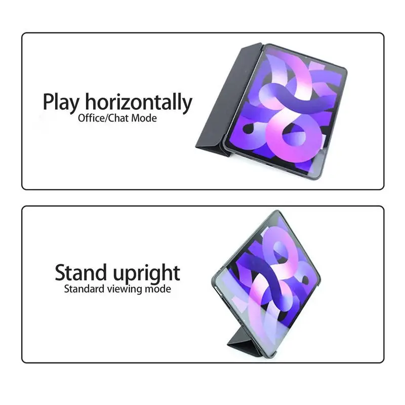 Capa protetora para tablet, capa de silicone com três dobras, pele de proteção para samsung tab a8 s8/s7 t500, suprimentos para tablet para estudo e escritório