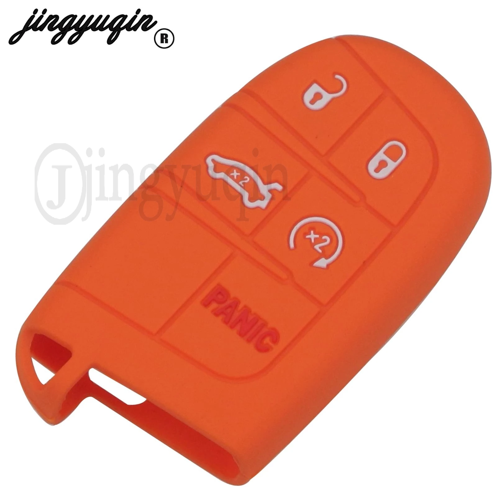 Jingyuqin 50 Uds para Jeep Compass Grand Cherokee para Chrysler 5 botones funda de silicona para llave de coche accesorios