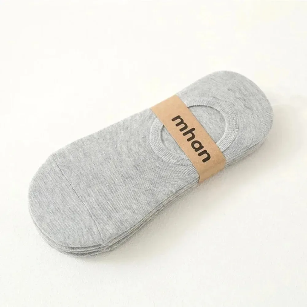 

Мужские носки-лодочки, 5 пар, невидимые носки до щиколотки с силиконовой ручкой, нескользящие низкие носки-тапочки, модная упаковка
