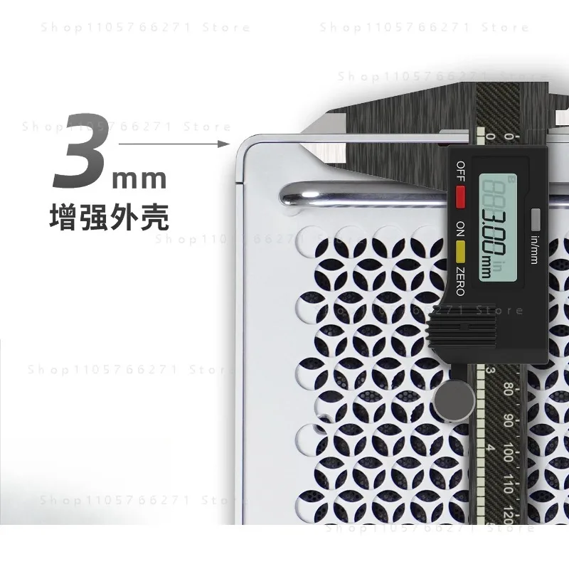 B2Pro All Aluminum MATX Portable Compact Handheld Host Case with Lightless and Minimally Designed Handle 240 Water Cooled