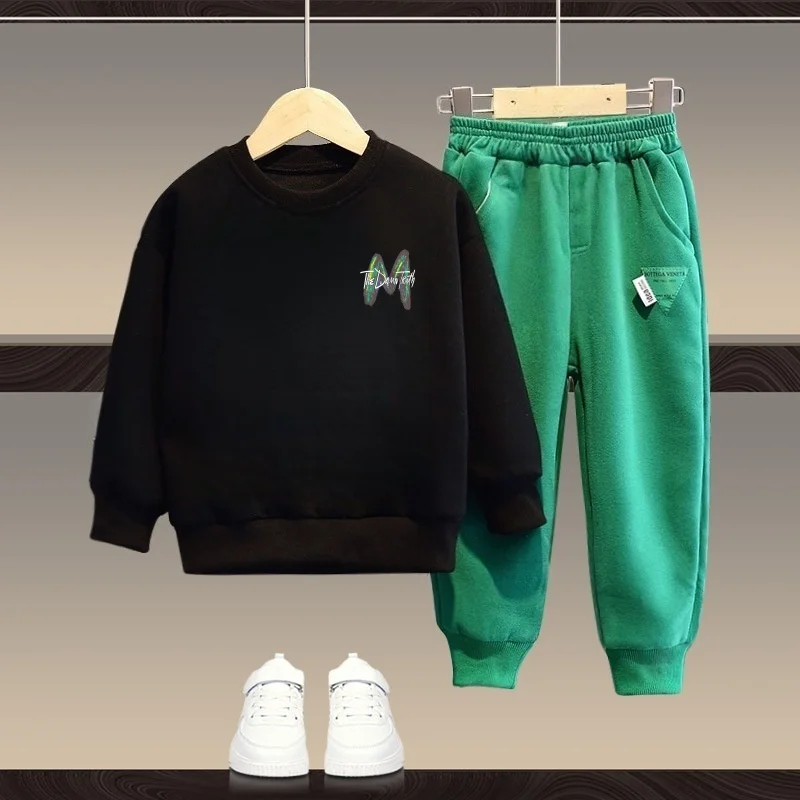 الخريف الأطفال الصبي الملابس مجموعة طفل الفتيات الكرتون المطبوعة بلوزات البلوز بلوزات وسراويل دعوى طويلة الأكمام رياضية