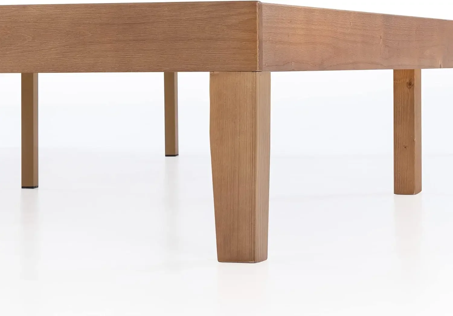 Classic 12 Inch Solid Wood Platform Bed with Wooden Slats, No Box Spring Needed, Easy Assembly, Queen, Multiple Colors