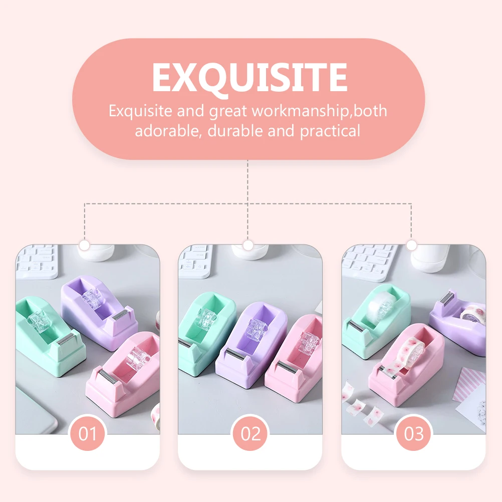 

2Pcs Tape Cutters Portable Adorable Small Sticker Dispensers Smooth Edges No Burrs Safe for Skin Scrapbooking Art