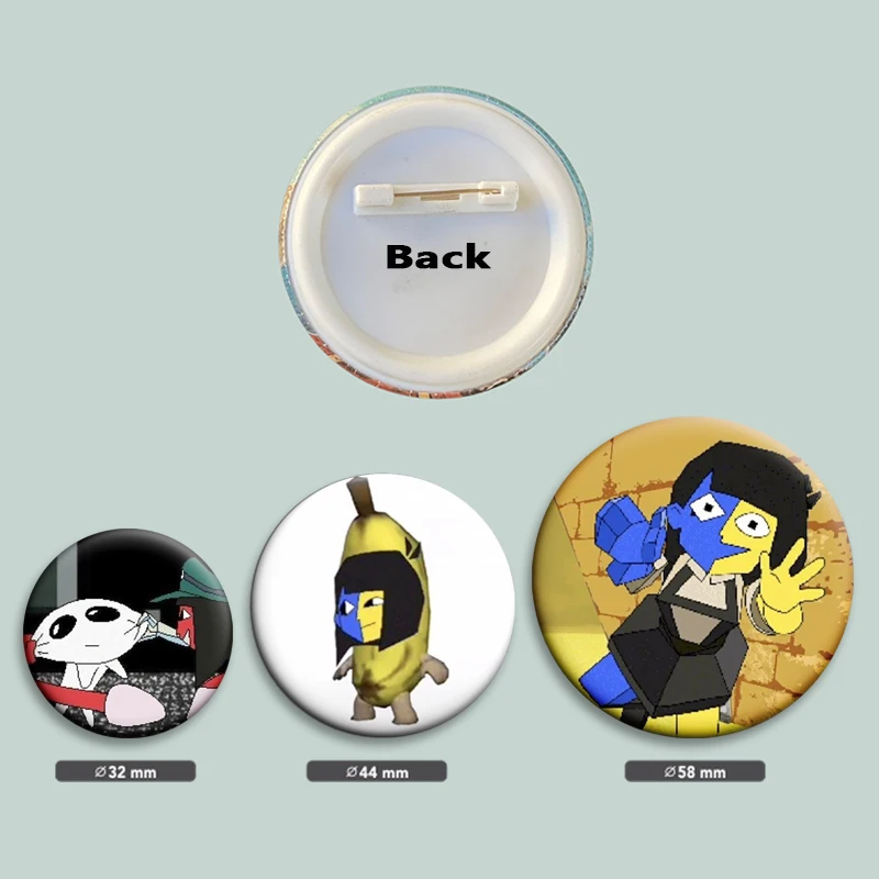 Ena الرسم الصناعي المطر روك لينة زر دبابيس الإبداعية شارة بروش معدني لحقيبة معطف قبعة الديكور مجوهرات اكسسوارات هدايا