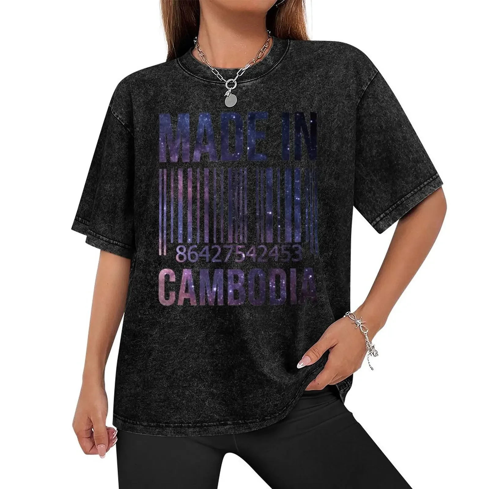 Made in Cambodia T-Shirt plain graphic shirts tops oversized t shirt men