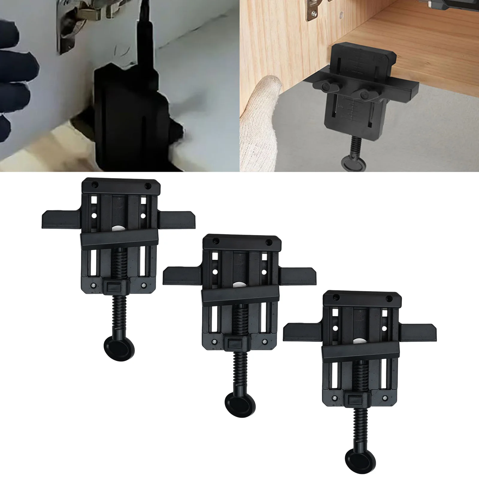 3pcs Adjustable Cabinet Door Installation Positioner Tools Drill Template Home Installing Cabinet Doors Cabinetry Tool