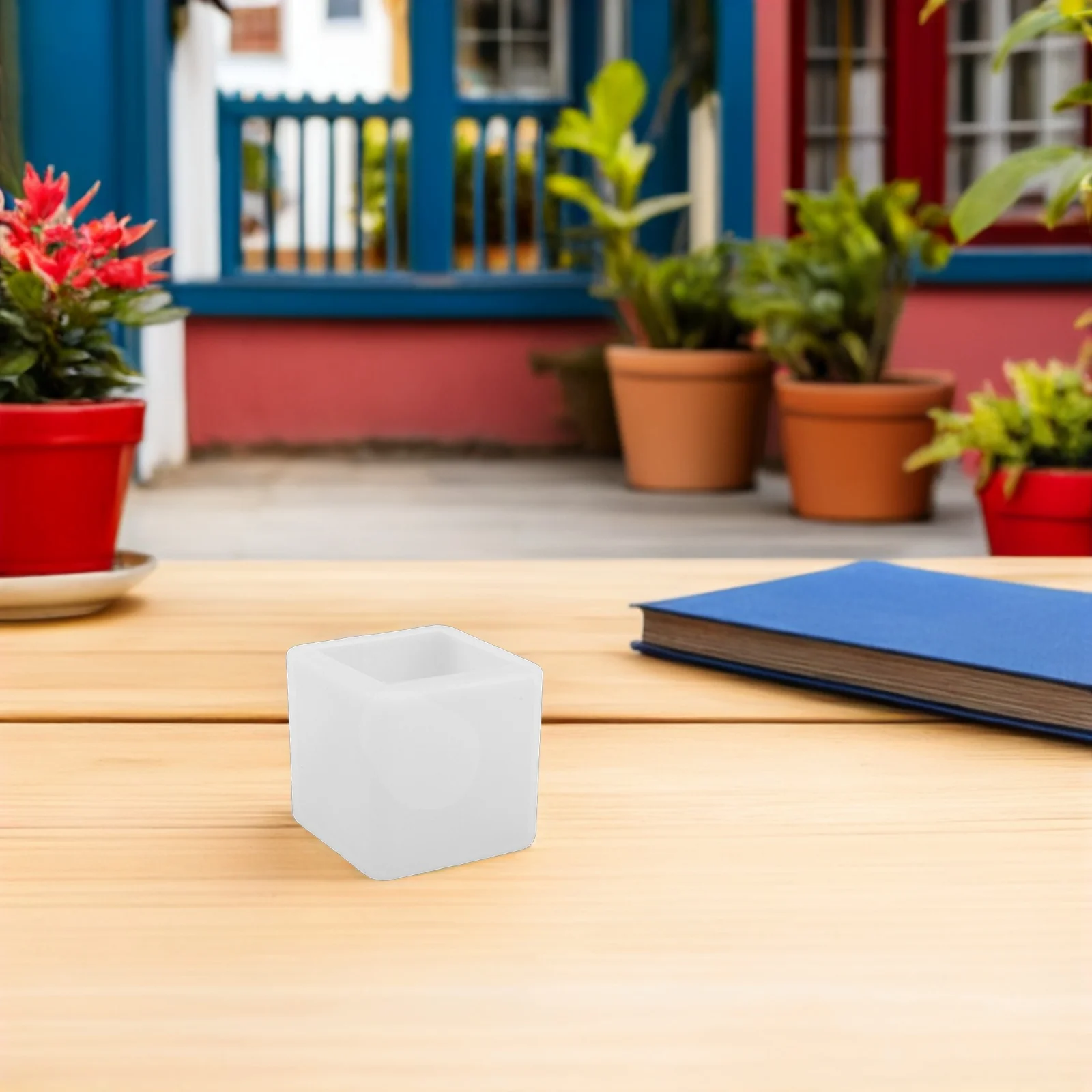 

4Pcs Resin Cube Molds Square Silicone Casting Molds for DIY Art Craft Epoxy Projects Home Decor Ornaments Dried Flowers White