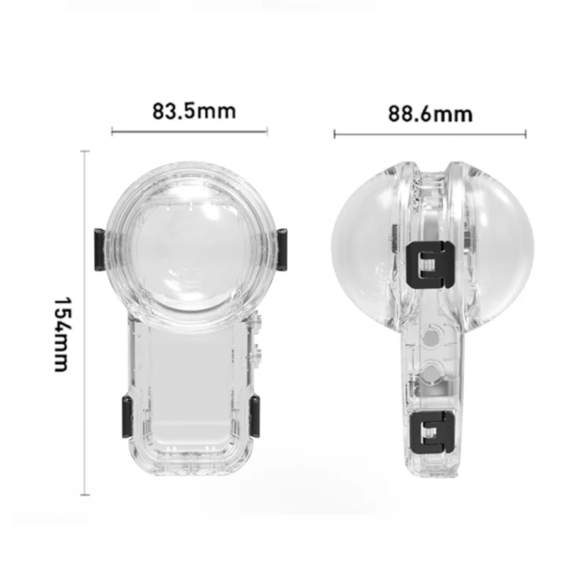 Invisible Dive Case For Insta360 X5,60M Waterproof Case Underwater Diving Housing Shell For Quick Release Mount-[A51I]