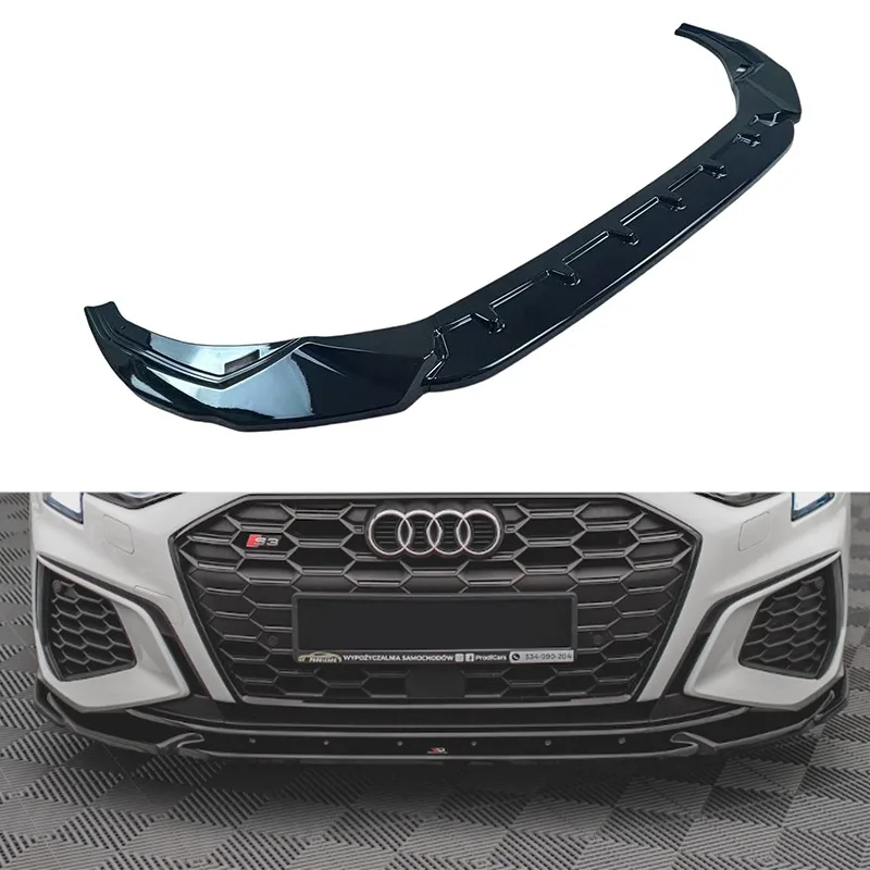 

Maxton Style Front Splitter V.3 for AUDI A3 S-Line & S3 Saloon / Sportback Pre Facelift 2020-2024 Front Bumper Lip Chin Spoiler