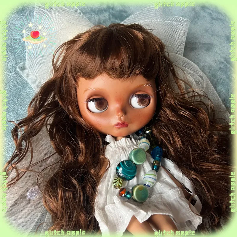 

Original ICY DBS Blythe Doll Makeup Super Black Skin Matte Face 19 Joints Body Naked Doll Princess Doll Diy Birthday Gifts