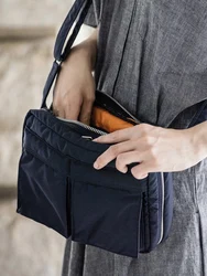 Classic Nylon Crossbody Bag Unisex Commuter Casual Mailman Style Single Shoulder Bag Korean Style Soft Backpack for Youth