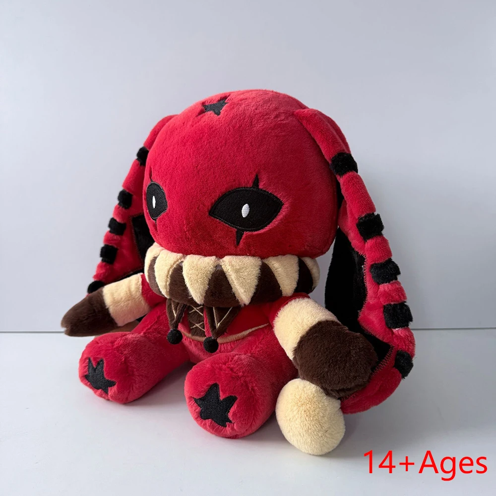 Anime The Freak Circus Pierrot Cosplay Doll Cute Red Rabbit Plush Stuffed Cotton Doll Halloween Room Decoration