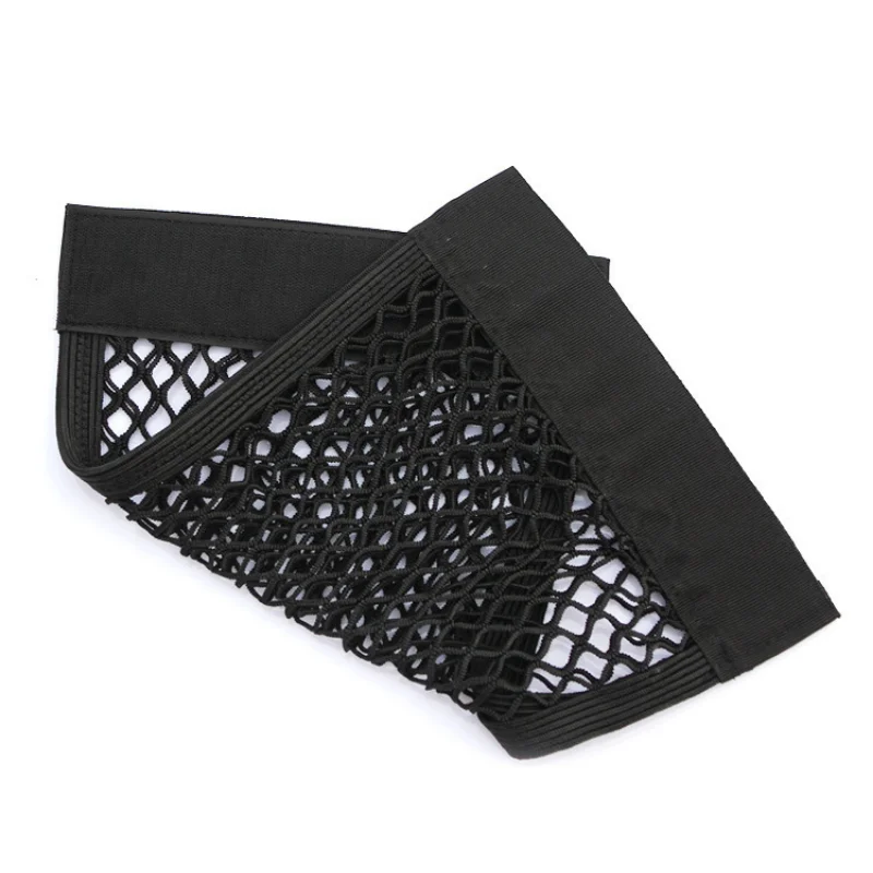 Car Back Rear Mesh Trunk Seat Elastic String Net Magic Sticker Universal Storage Bag Pocket Cage Auto Organizer Seat Back Bag