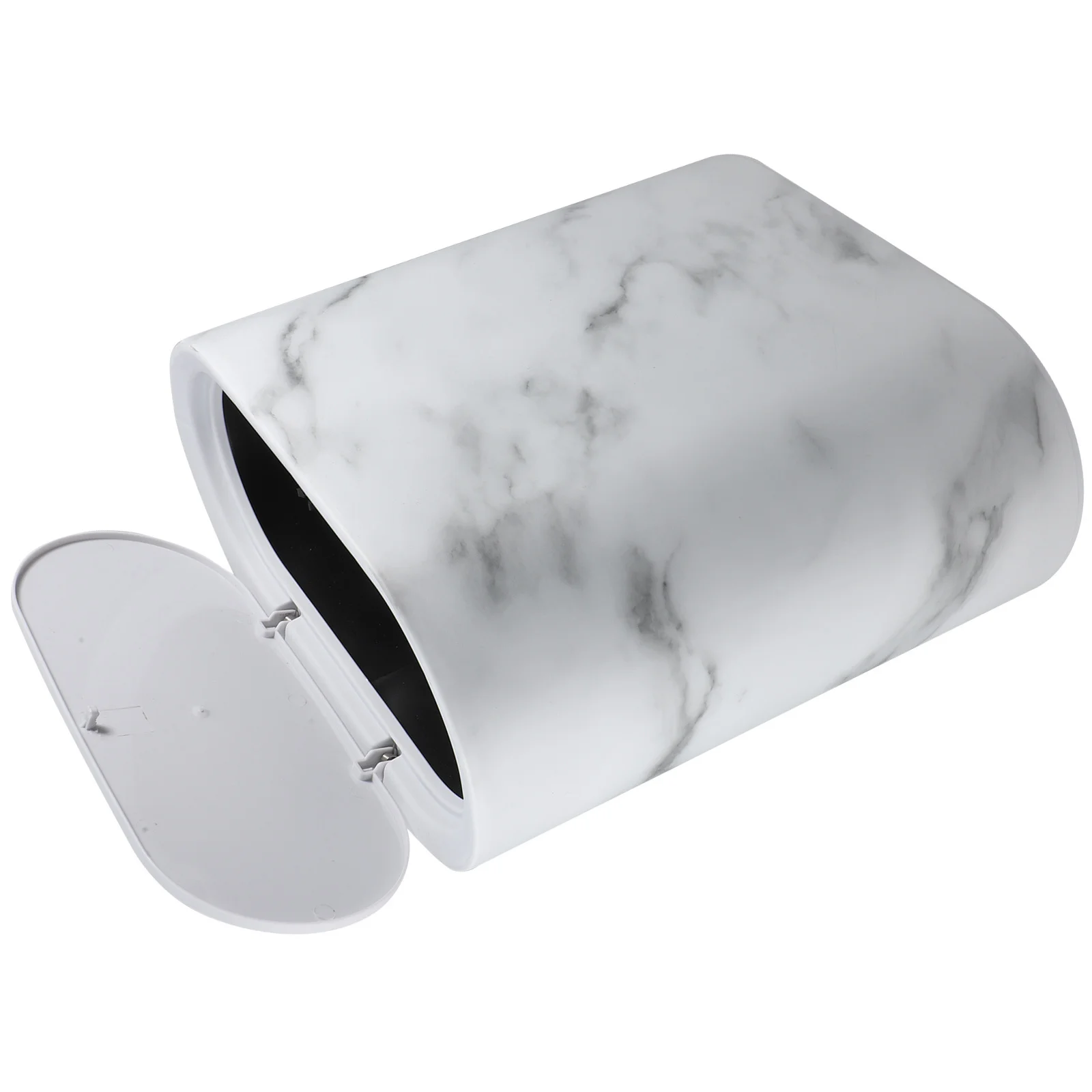 

Slim Marble Trash Can Plastic Lid Narrow Space Bathroom Kitchen Bedroom Office Wastebasket Garbage Bin Plastic Trash Can