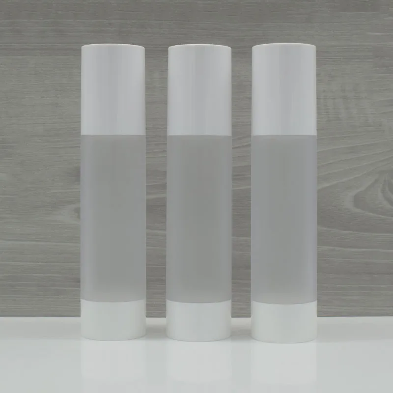 

100ml airless bottle white pump bottom lid frosted body for lotion/emulsion/foundation/essence/oil/serum Cosmetic Container