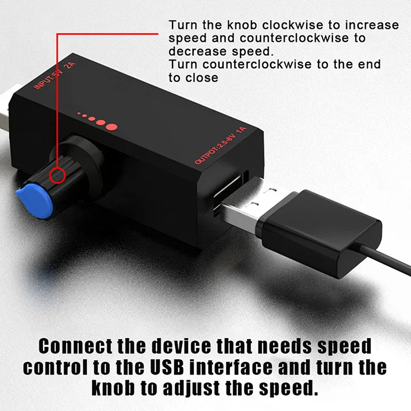 1Pcs 5W DC5V2A Fan Induction Speed Controller With Switch USB Protection Type-C USB Laptop Cell Phone Cooling Fan Controller