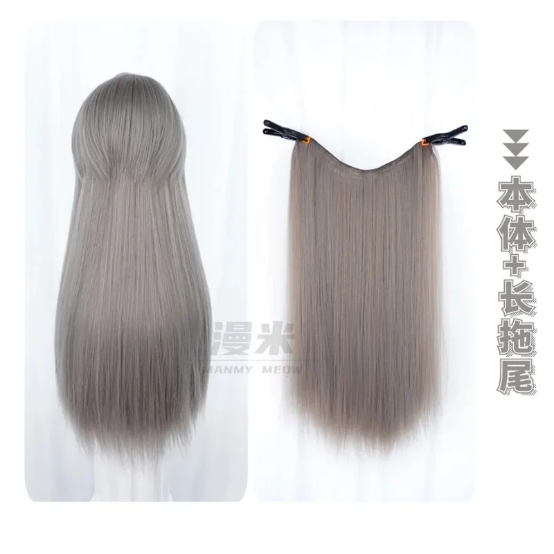 Zizi 2025 لعبة الحب والمساحة العميقة تأثيري ملك الظلام Xavier شعر مستعار اصطناعي شعر طويل الرجال النساء حفلة الهالوين #4