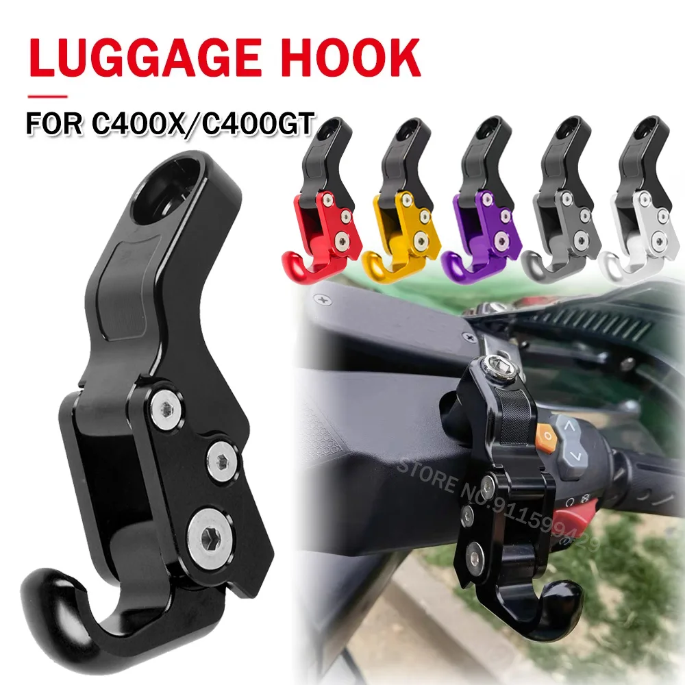 For BMW C400X C400GT C 400 X Motorcycle Side Mirror Base Hook Luggage Hooks Bag CNC Aluminum Alloy Hanger Cargo Carry Claw Grip