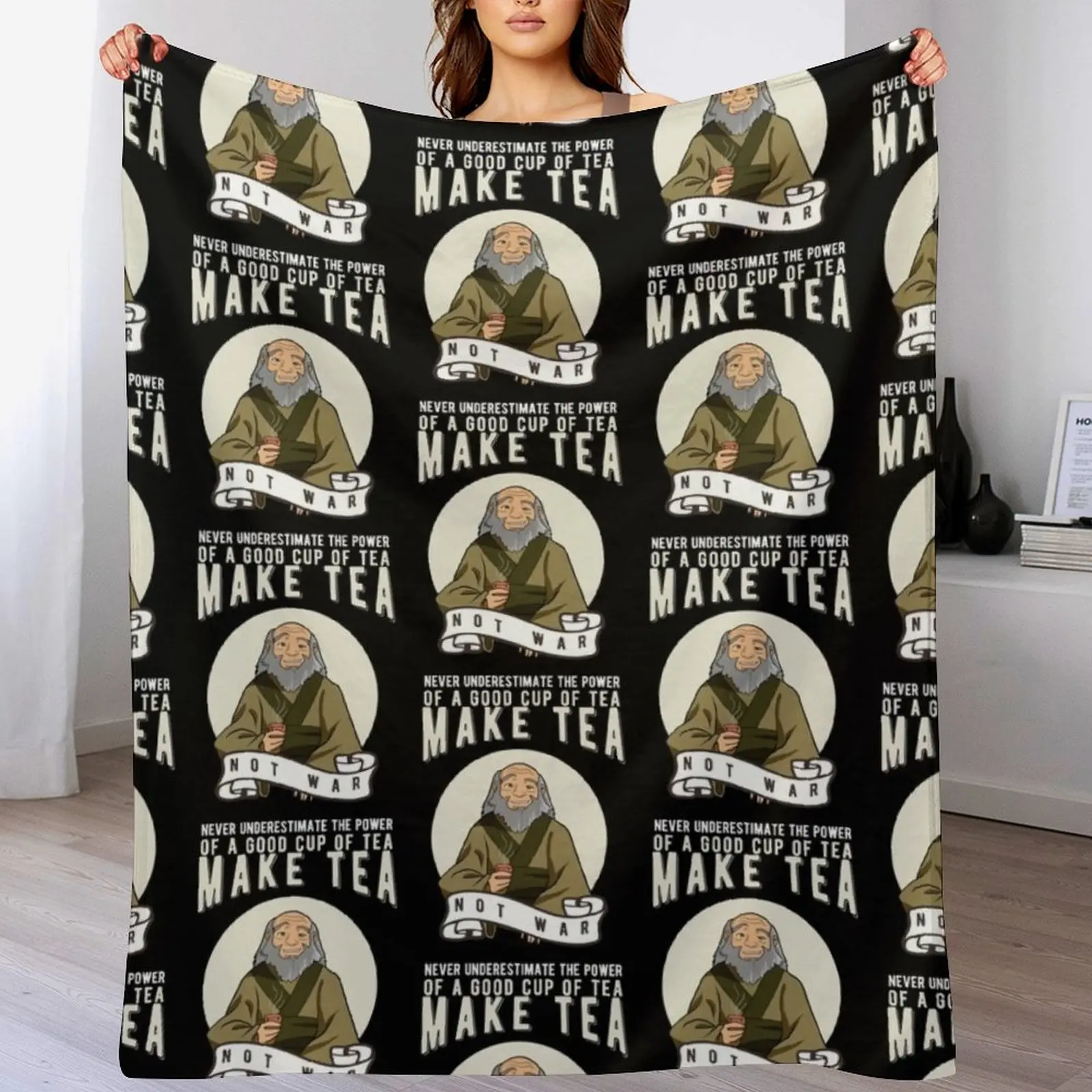 Uncle Iroh avatar the last airbender - Uncle iroh _by OniSide_ Throw Blanket Vintage halloween Sofa Throw Blankets