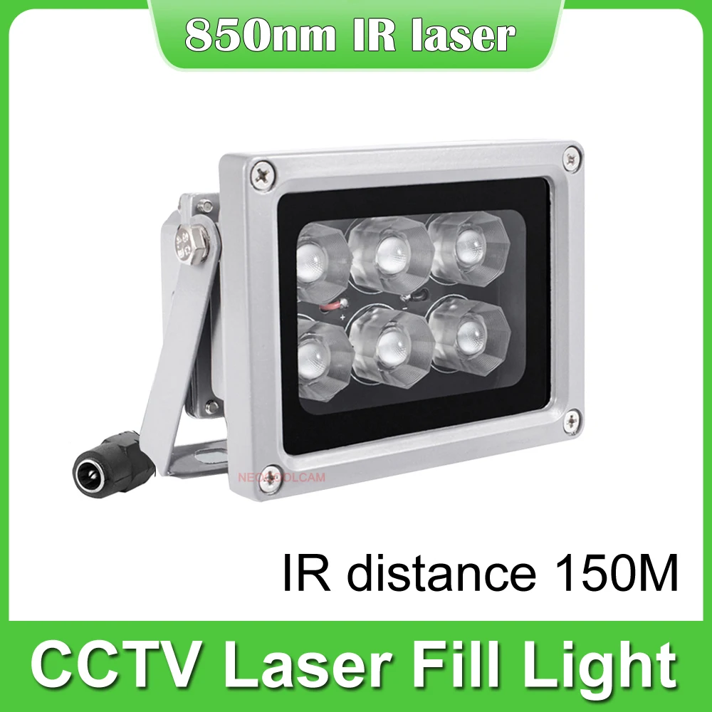 DC12V 150m IR distance 6pcs Laser Array 850nm IR illuminator infrared CCTV Camera Road monitoring Fill Light Night Vision Lamp