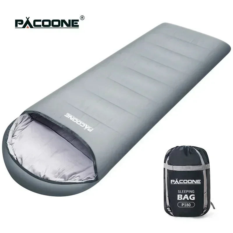 PACOONE Outdoor Sleeping Bag Double  Bag Lightweight Cotton Warm Washable Camping Travel Sleeping Bag New