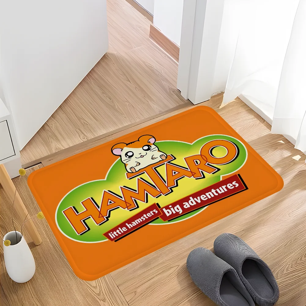 Cartoon Cute Hamtaro Hallway Carpet Washable Non-Slip Living Room Sofa Chairs Area Mat Kitchen Doormat Area Rug