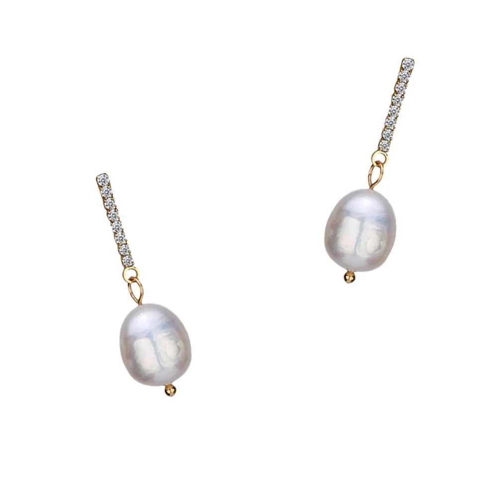 

1Pair Pearl Ear Drop Elegant Long Dangle Earrings Women Fashion Jewelry Statement Piece Hawaiian Party Everyday Wear