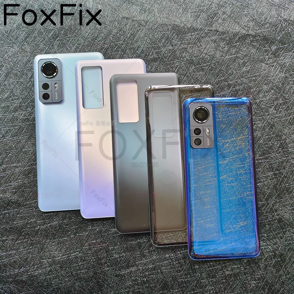 Clear Back Cover For Xiaomi 12 12X Battery Cover Glass Panel Rear Housing Door Case Replacement+Adhesive 2201123G 2201123C