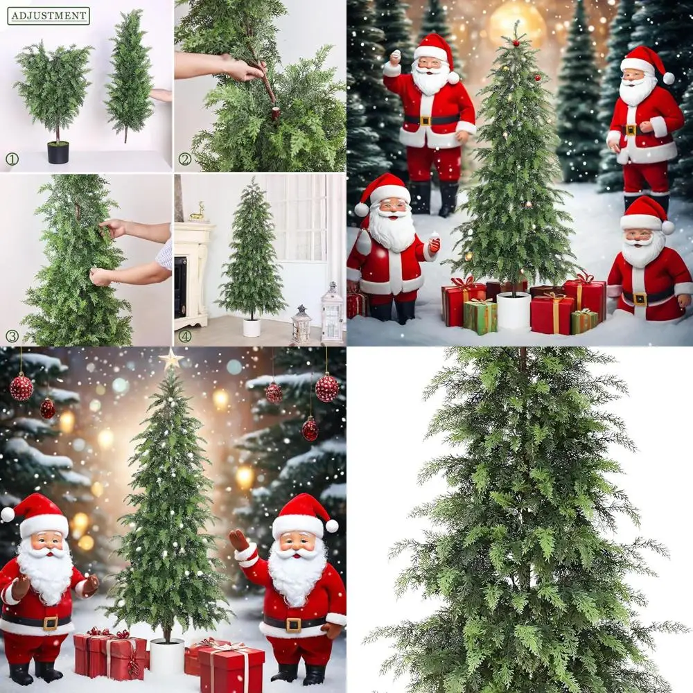 

5-Foot UV-Resistant Artificial Cedar Topiary Tree for Outdoor and Indoor Porch Decoration