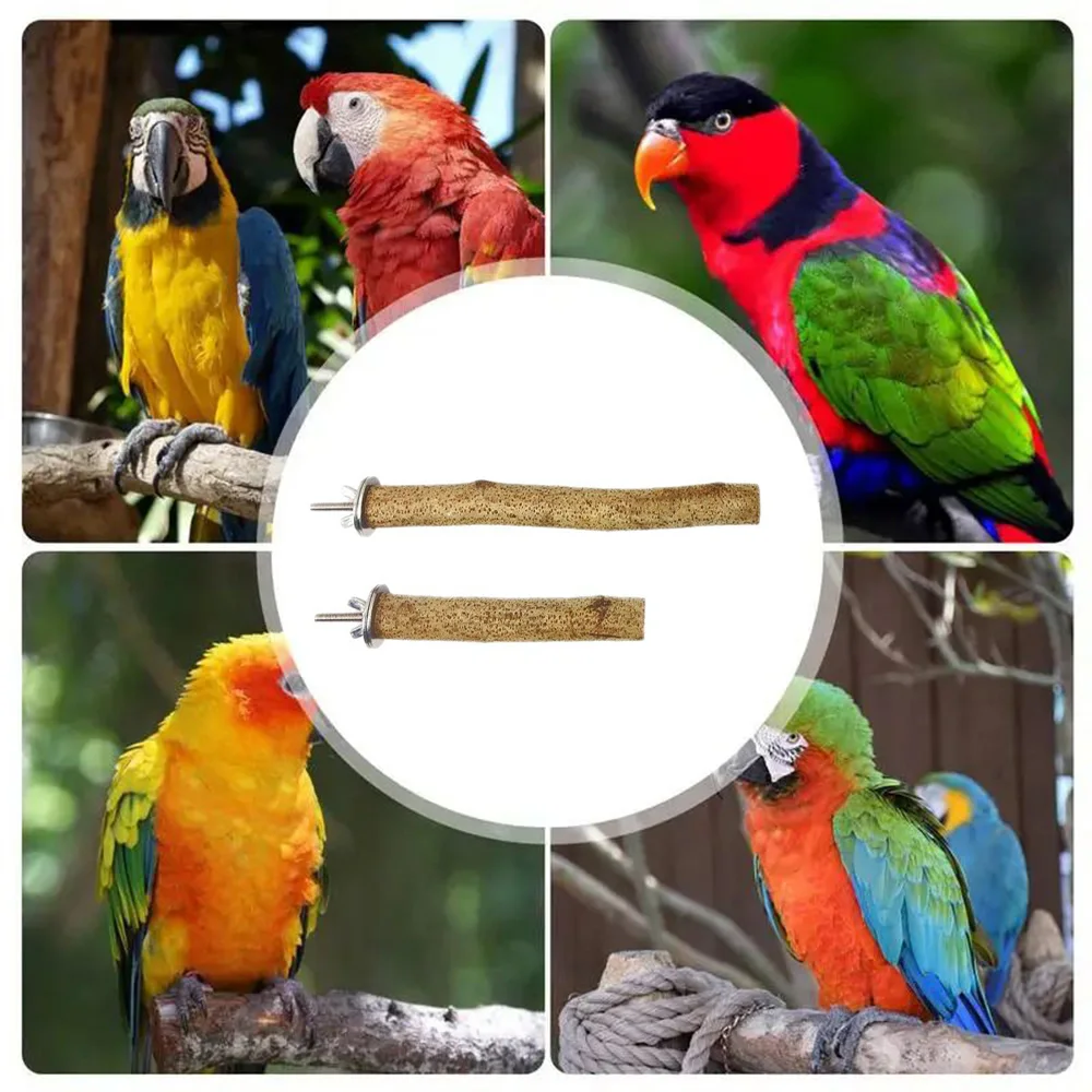 Natürlicher Vogelsitz aus Redbud-Holz mit Schraubbefestigung, 5 Größen, Käfigzweig für Wellensittiche, Nymphensittiche und Agapornis – Detail 4
