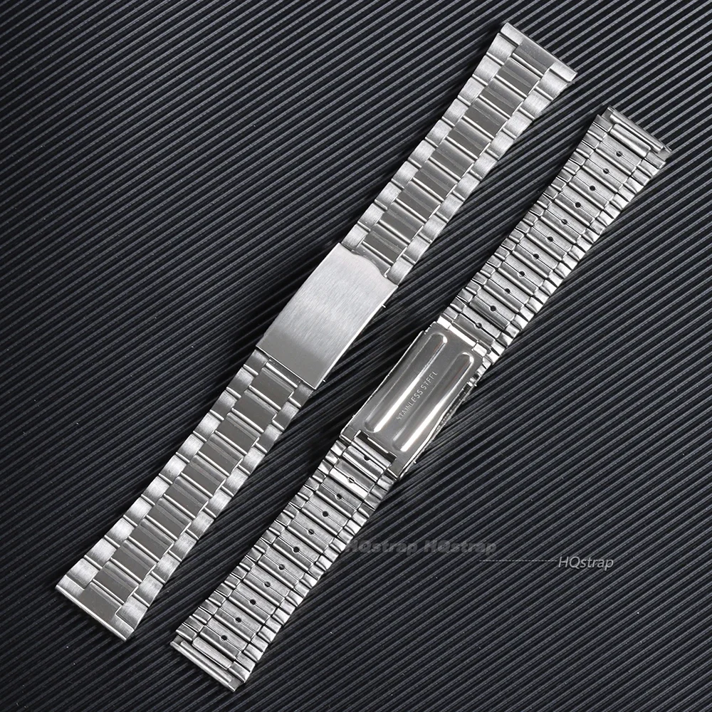 12MM Thin Stainless Steel Watch Band Metal Bracelet Folding Buckle Universal Watch Strap Silver Gold for Men Women