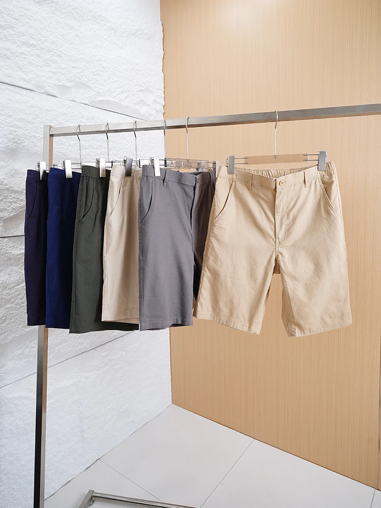 

Men's Summer Casual Cotton Linen Straight Leg Five-Quarter Shorts Breathable Comfortable Drawstring Loose Fit Youthful