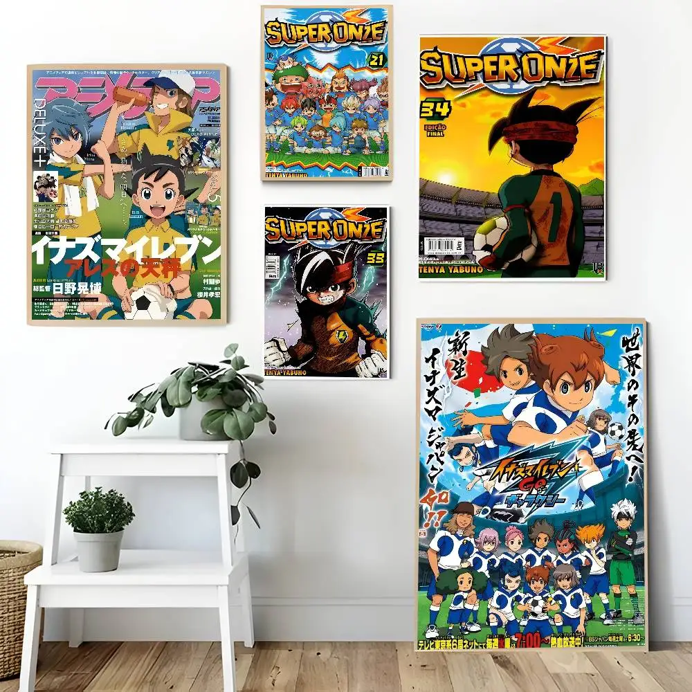 Inazuma Eleven أنيمي الكلاسيكية أنيمي ملصق مقاوم للماء ورقة ملصق مقهى بار غرفة جدار ديكور