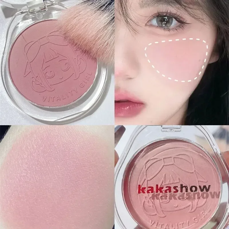 Dual Gradiënt Blush Accentueert Natuurlijke Nude Make-Up Verhelderende Wang Paars Blauw Vrouwelijk Niche Merk 2024 Nieuwe Make-Up Cosmetica