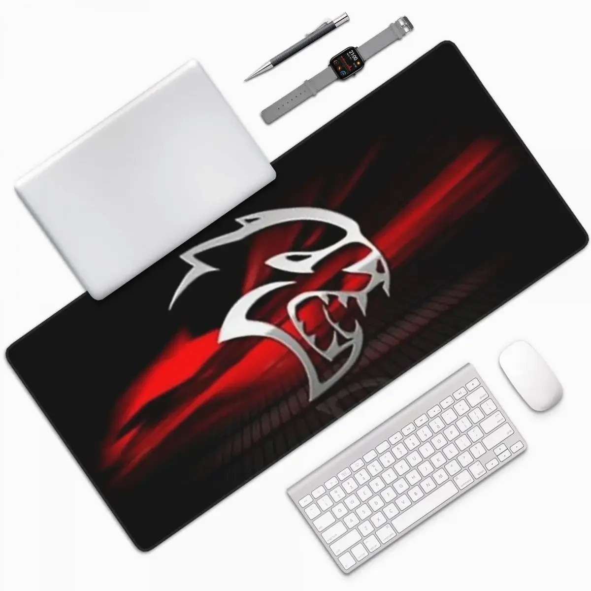 SRT Hellcat Demon Dodge Challenger Car Racing Large Mouse Pad Computer Keyboard Mouse Mat Gaming PC Laptop Desk Mat Table Mats