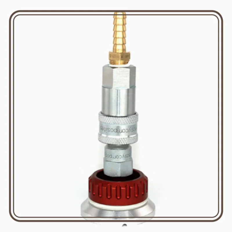 

For Prepreg Vacuum Process Carbon Fiber Resin Infusion Self Sealing Metal Vacuum Valve Nozzle Reusable Vacuum Bag Connector