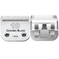 #10 Ceramic Detachable Pet Clipper Replacement Blade Compatible With Andis, Oster A5, Wahl KM Series Dog/Animal Clippers, 1.5mm
