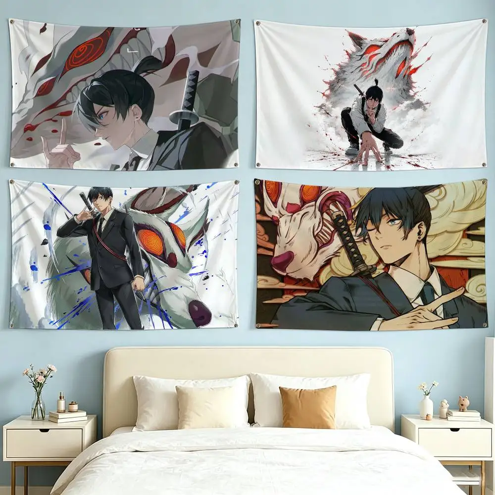 Anime C-Chainsaw Man A-Aki Hayakawa  Flag Suitable For Party Club Outdoor Interior Wall Decoration Banner Fans Gift