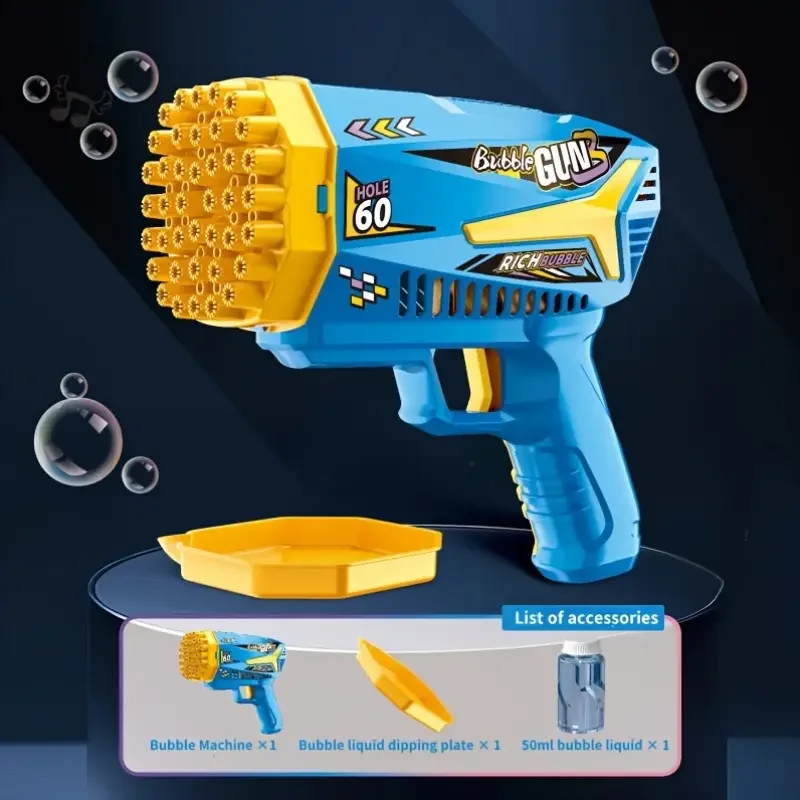 Bubble toys are a must-have for summer outdoor activities. With 60 large bubble holes, they can instantly create a dreamy bubble