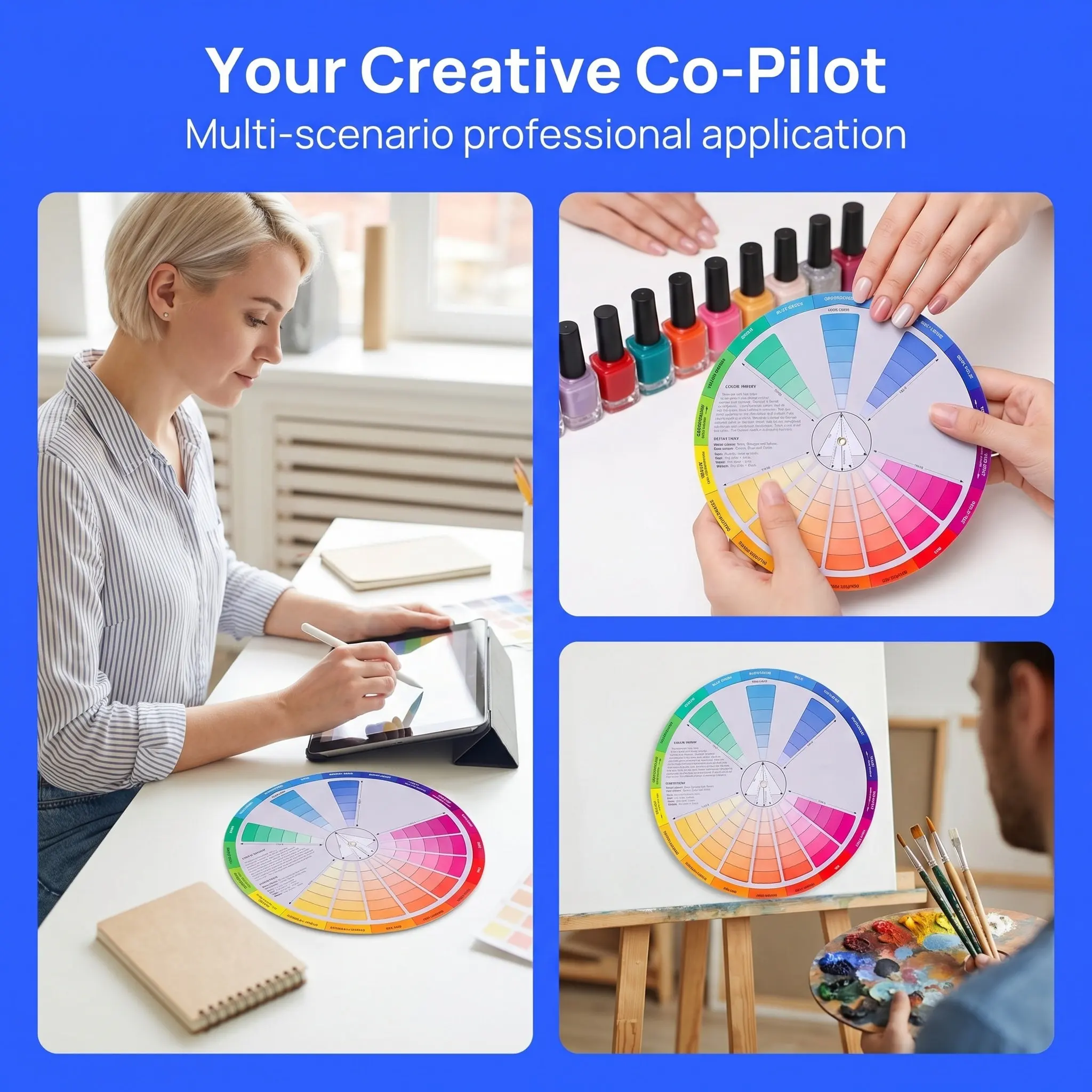 Painting Canvas Cotton Art Oil DIY Halloween Christmas Color Theory Wheel Makeup Color Wheel Color Wheel For Makeup Artist