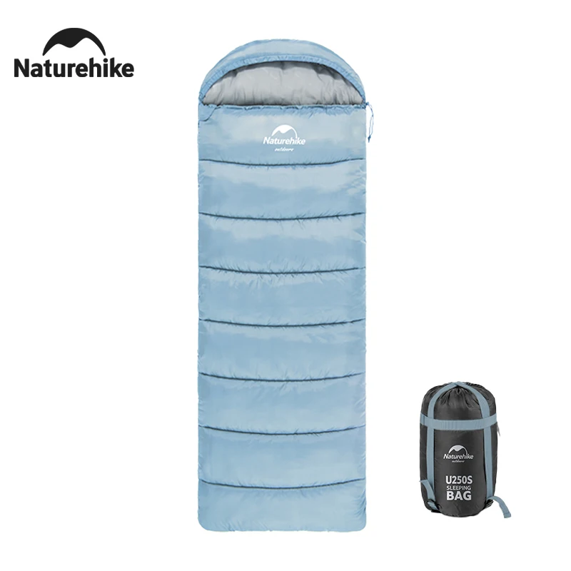 Naturehike Сверхлегкий водонепроницаемый спальный мешок с двойным хлопковым наполнителем для взрослых, подходит для всех сезонов